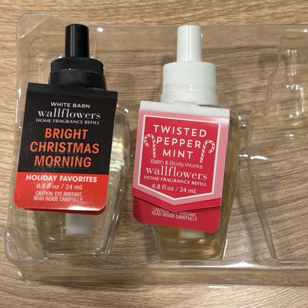 CHRISTMAS MINT‎ White Barn Bath & Body Works Wallflower Refill Bulb Lot Set of 2